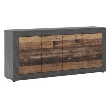 Mebel Elite Комод Blago 180 см, темный дуб/чёрный, W.LUNEA/MA/OSD/KOM4D - Home Club