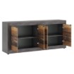 Mebel Elite Комод Blago 180 см, темный дуб/чёрный, W.LUNEA/MA/OSD/KOM4D - Home Club, изображение 3