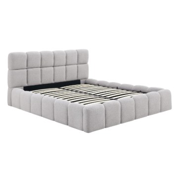 Mebel Elite Ліжко 160x200 Murcja з ящиком для речей, сіре, з букле, ME.MURCJA/160/P/TB/LOZZPOJ - Home Club