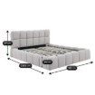 Mebel Elite Ліжко 160x200 Murcja з ящиком для речей, сіре, з букле, ME.MURCJA/160/P/TB/LOZZPOJ - Home Club, Зображення 4