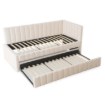Mebel Elite Кровать 90x200 Villemo, кремовый букле, ME.VILLEMO/90/90/KR/TB/LOZWYS - Home Club, изображение 4