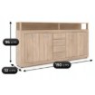 Mebel Elite Комод Blago 190 см, дуб «Сонома», W.LUNA/DS/KOM4D4S - Home Club, изображение 6