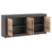 Mebel Elite Комод Blago 180 см, натуральный дуб/чёрный, W.LUNEA/MA/OSL/KOM4D - Home Club, изображение 3