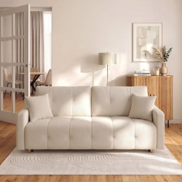 Mebel Elite Диван Seul, бежевый, с тканью «букле», PPHUE.FLAVIO/QUELLE2/WER - Home Club