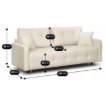Mebel Elite Диван Seul, бежевый, с тканью «букле», PPHUE.FLAVIO/QUELLE2/WER - Home Club, изображение 8