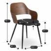 Mebel Elite Стілець Orbi, горіх/чорний, ME.ORBI/CZ/O/T/K - Home Club, Зображення 6