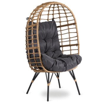 Mebel Elite Садовое кресло для отдыха Madison, серого цвета, ME.MADISON/CP/NAT/T/FW - Home Club