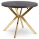 Mebel Elite Стол Lugo, раскладной, 90–190 см, черный/золотой, ME.LUGO/CZ/ZL/S - Home Club