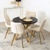 Mebel Elite Стол Lugo, раскладной, 90–190 см, черный/золотой, ME.LUGO/CZ/ZL/S - Home Club, изображение 3