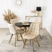 Mebel Elite Стол Lugo, раскладной, 90–190 см, черный/золотой, ME.LUGO/CZ/ZL/S - Home Club, изображение 6