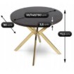 Mebel Elite Стол Lugo, раскладной, 90–190 см, черный/золотой, ME.LUGO/CZ/ZL/S - Home Club, изображение 12