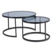 Mebel Elite Набор журнальных столиков Carrera Max, серый/чёрный, ME.CARRERAMAX/P/CZ/SZKL/L - Home Club