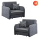 Mebel Elite Комплект із 2 одномісних крісел для сну Vero, сірий, PPHUE.BASIA1/PAROS6/Z2/FW - Home Club