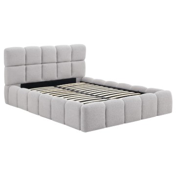 Mebel Elite Ліжко 140x200 Murcja з ящиком для речей, сіре, з букле, ME.MURCJA/140/P/TB/LOZZPOJ - Home Club