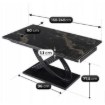 Mebel Elite Стол Ibiza, керамический, раскладной, 160–240 см, черный, ME.IBIZA/CZZL/CZ/S160-240 - Home Club, изображение 7
