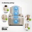 Mebel Elite Раскладной массажный кресло Box, бежевое, из вельвета, ME.BOX2/BZ/SZTR/FW - Home Club, изображение 6