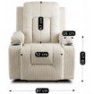 Mebel Elite Раскладной массажный кресло Box, бежевое, из вельвета, ME.BOX2/BZ/SZTR/FW - Home Club, изображение 17