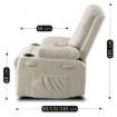 Mebel Elite Раскладной массажный кресло Box, бежевое, из вельвета, ME.BOX2/BZ/SZTR/FW - Home Club, изображение 18