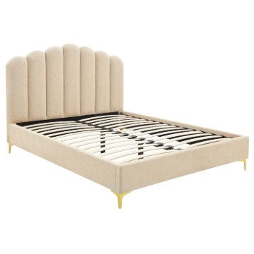 Mebel Elite Кровать 160x200 Gemini, бежевая, ME.GEMINI/160/BZ/T/LOZ - Home Club