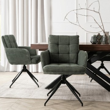 Mebel Elite Вращающееся кресло Akita, зеленое, из вельвета, ME.AKITA/Z/SZTR/K - Home Club