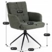 Mebel Elite Вращающееся кресло Akita, зеленое, из вельвета, ME.AKITA/Z/SZTR/K - Home Club, изображение 11