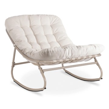 Mebel Elite Крісло-гойдалка Aurora, бежеве/кашемір, ME.AURORA/BZ/KASZ/T/FW - Home Club