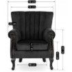 Mebel Elite Кресло Mallo, чёрное, велюровое, ME.MALLO/CZ/V/FW - Home Club, изображение 7