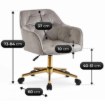 Mebel Elite Вращающееся кресло Konor, серое велюровое, ME.KONOR/P/ZL/V/FO - Home Club, изображение 6