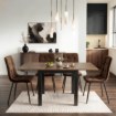 Mebel Elite Раздвижной стол Max 80–160 см, орех «Ницца»/чёрный, W.MAX/ONI/CZ/S - Home Club, изображение 3