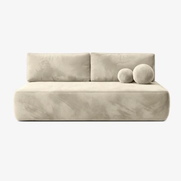 Mebel Elite Раскладной диван Arveto кремового цвета из велюра, COM.MONOM/MONOLITH02/SOF - Home Club