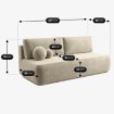 Mebel Elite Раскладной диван Arveto кремового цвета из велюра, COM.MONOM/MONOLITH02/SOF - Home Club, изображение 8