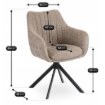 Mebel Elite Вращающееся кресло Baja, коричневое, с тканью «букле», ME.BAJA/BR/CZ/TB/K - Home Club, изображение 9