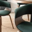 Mebel Elite Стул Gary из велюра, зелёный/орех, ME.GARY/Z/O/V/DG/K - Home Club, изображение 4