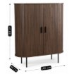 Mebel Elite Комод Trish 100 см, двухдверный, с выдвижными ящиками, орех, ME.TRISH/O/KOM100 - Home Club, изображение 7