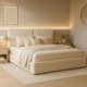 Mebel Elite Ліжко 160x200 Marsylia з ящиком для речей, кремове, з тканини букле, ME.MARSYLIA/160/KR/TB/LOZZPOJ - Home Club