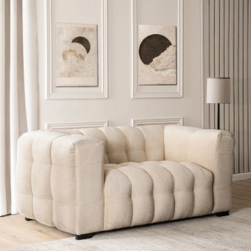 Mebel Elite Двухместный диван Moderno 2S кремового цвета, ME.MODERNO2S/KR/TB/SOF - Home Club
