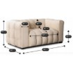 Mebel Elite Двухместный диван Moderno 2S кремового цвета, ME.MODERNO2S/KR/TB/SOF - Home Club, изображение 8