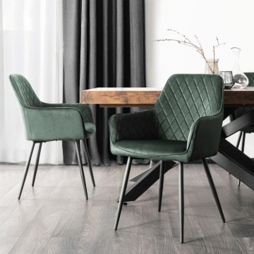 Mebel Elite Стул Bresso зелёного цвета из велюра, ME.BRESSO/Z/CZ/V/K - Home Club