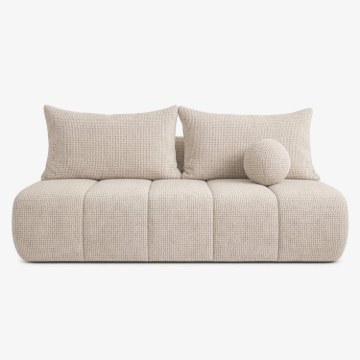 Mebel Elite Раскладной диван Saria кремового цвета из шенила, COM.CLOUD/FLOW3/SOF - Home Club