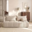 Mebel Elite Раскладной диван Saria кремового цвета из шенила, COM.CLOUD/FLOW3/SOF - Home Club, изображение 2