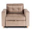 Mebel Elite Раскладной кресло Solor, бежевый велюр, ME.SOLOR2/BZ/V/FW - Home Club, изображение 3
