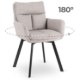 Mebel Elite Обертове крісло Cortado, сіре, ME.CORTADO/P/CZ/T/K - Home Club