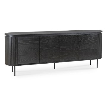 Mebel Elite Комод Beck 200 см, четырёхдверный, чёрный, ME.BECK/CZ/KOM200 - Home Club