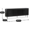 Mebel Elite Комод Beck 200 см, четырёхдверный, чёрный, ME.BECK/CZ/KOM200 - Home Club, изображение 7
