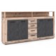 Mebel Elite Комод Blago 190 см, натуральный дуб/чёрный, W.LUNA/OSL/MA/KOM4D4S - Home Club
