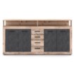 Mebel Elite Комод Blago 190 см, натуральный дуб/чёрный, W.LUNA/OSL/MA/KOM4D4S - Home Club, изображение 4