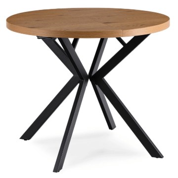 Mebel Elite Стол Dorian, раскладной, 80–160 см, дуб золотой/чёрный, ME.DORIAN/DZ/CZ/S - Home Club