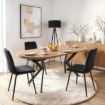 Mebel Elite Стіл Dorian, розкладний, 80–160 см, дуб золотистий/чорний, ME.DORIAN/DZ/CZ/S - Home Club, Зображення 4