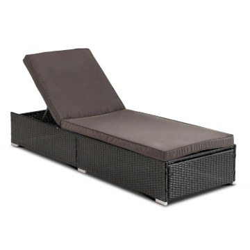 Mebel Elite Садовое кресло Largo, чёрный/коричневый, из технороттанга, ME.LARGO/CZ/RT/OGR/LEZ - Home Club