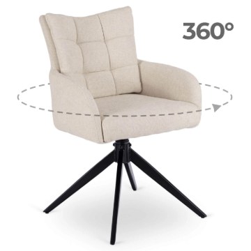 Mebel Elite Вращающееся кресло для гостиной July кремового цвета, ME.JULY/KR/T/K - Home Club